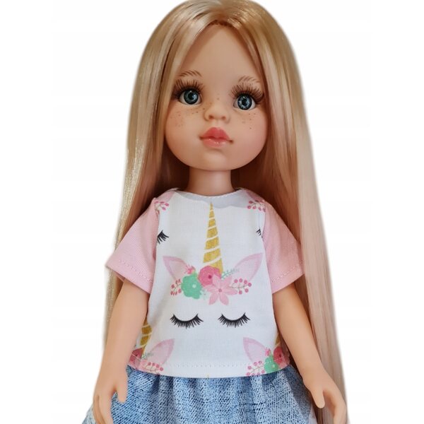 Camicetta per bambola Paola Reina 32 cm - Vestiti Amiga con unicorni