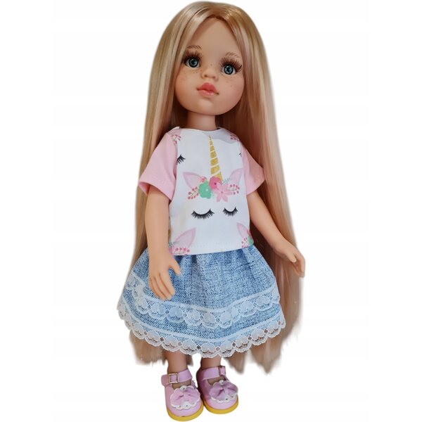 Camicetta per bambola Paola Reina 32 cm - Vestiti Amiga con unicorni