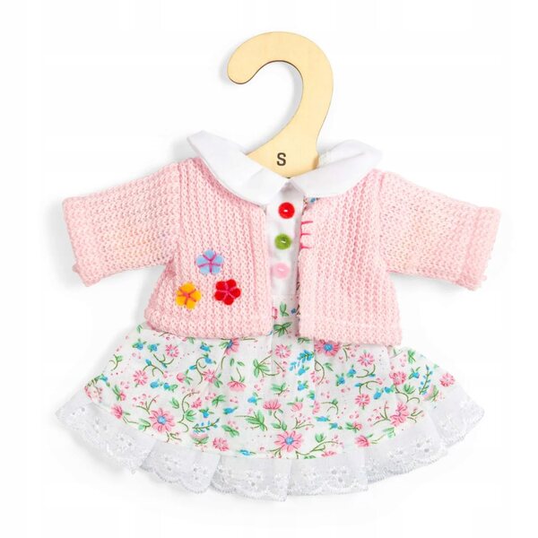 Bigjigs Kleidung, Kleid und Pullover für eine 25 cm große Puppe, Größe S – Stoffspielzeug