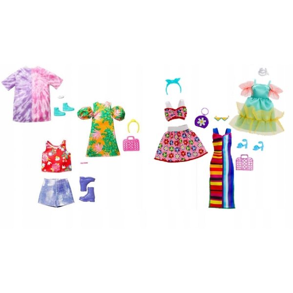 Barbie Ubrania Moda Mix GWD96 - Set Abbigliamento e Accessori per Bambole