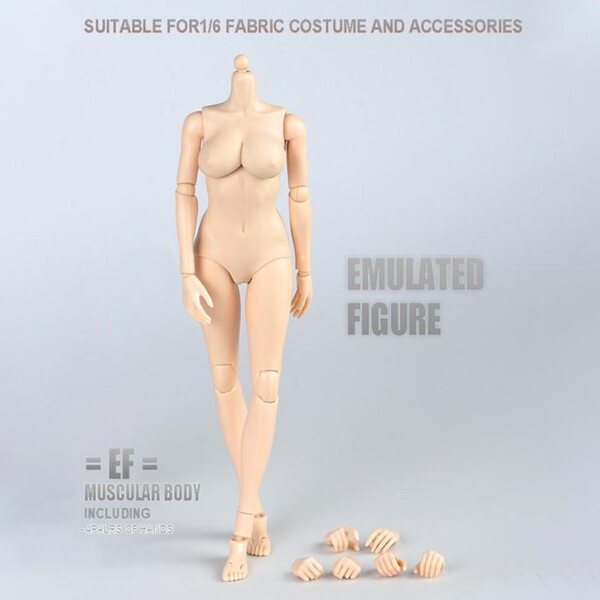 Figura Femminile 1/6 Super Elastico con 28 Giunti e Accessori per Posare