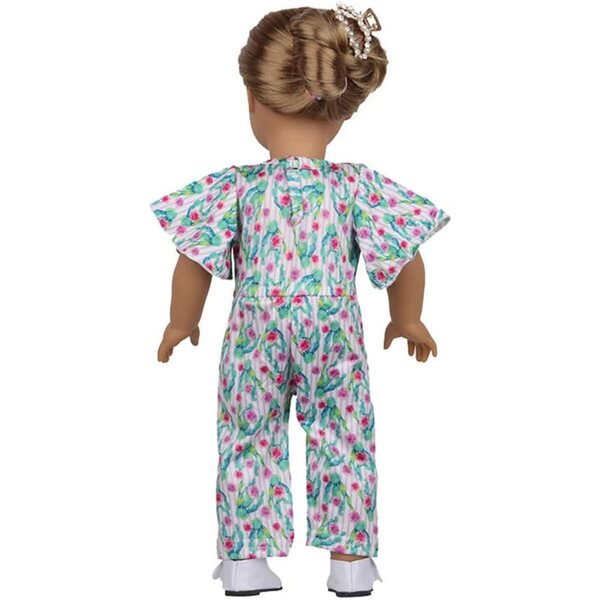 Blumenkleid für 18" amerikanische Puppen - Dehnbares und strapazierfähiges Kleid für 43-46 cm große Puppen