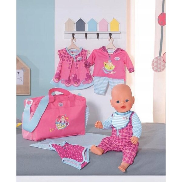 Baby Born-Set aus Kleidung und Accessoires für 43-cm-Puppen mit Tasche und Matratze