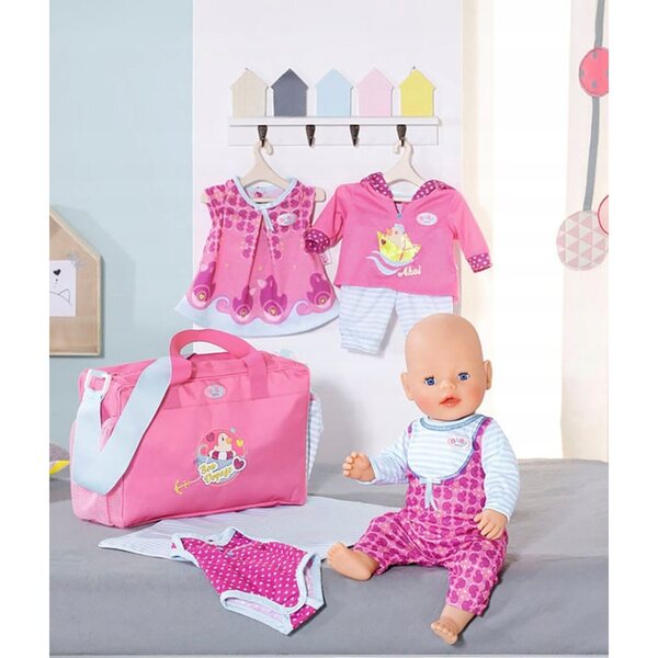 Baby Born-Set aus Kleidung und Accessoires für 43-cm-Puppen mit Tasche und Matratze
