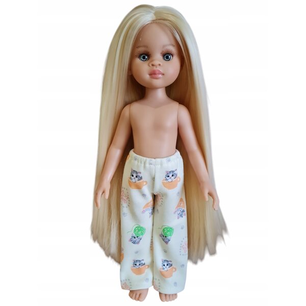 Pigiama in tessuto a pois per bambola Paola Reina 32cm completo e comodo