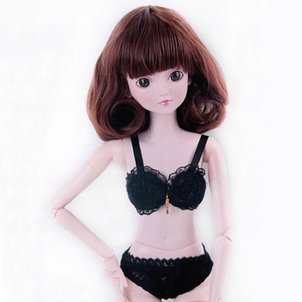 Biustonosso BJD Schwarze Spitze für 1/3 SD Puppen, Mode-Dessous-Set