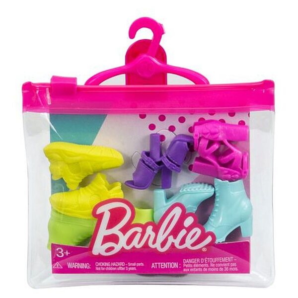 Set 5 paia scarpe Barbie fashion per bambole - stili e colori assortiti