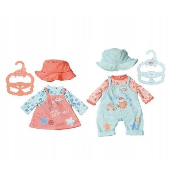 Baby Annabell Kleidung 36 cm – Bequemes Kleid oder Latzhose für Puppen