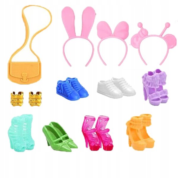 Bekleidungs- und Zubehörset für Puppen mit Kleidung und Schuhen 28-30 cm