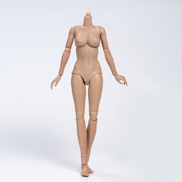 Figura femminile 1/6 senza cuciture con corpo nudo e braccia strette altezza 27 cm