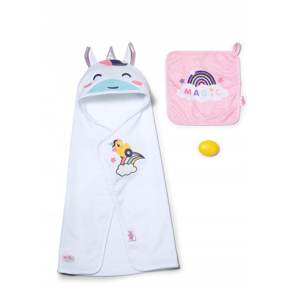 BABY born Unicorn Kapuzenhandtuch-Set für Kinder ab 3 Jahren
