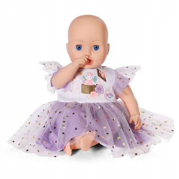 Baby Born Fliederkleid mit Tutu und goldenen Sternen für 43-cm-Puppen