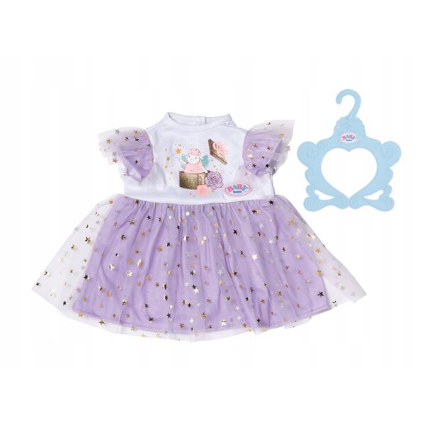Baby Born Fliederkleid mit Tutu und goldenen Sternen für 43-cm-Puppen