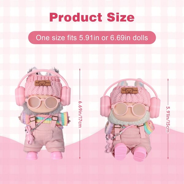 Costume per Bambole Labubu 1-3 Gen per Bambole da 17cm, Abbigliamento Premium