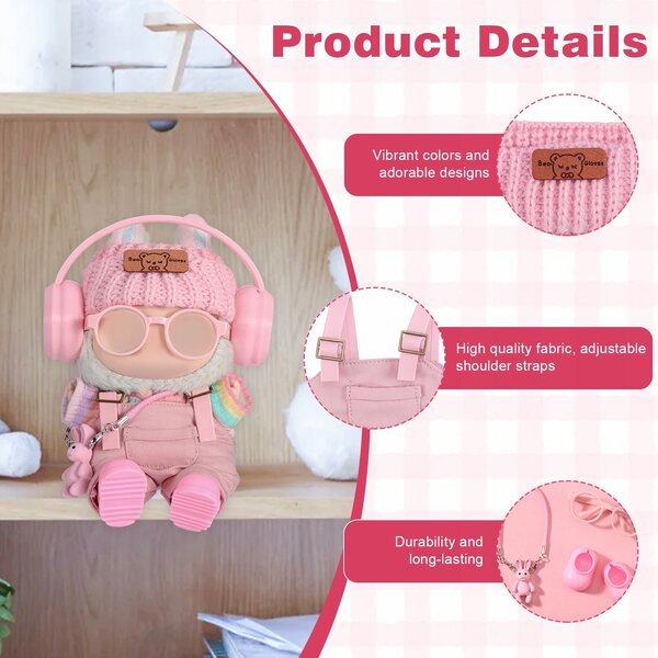 Costume per Bambole Labubu 1-3 Gen per Bambole da 17cm, Abbigliamento Premium
