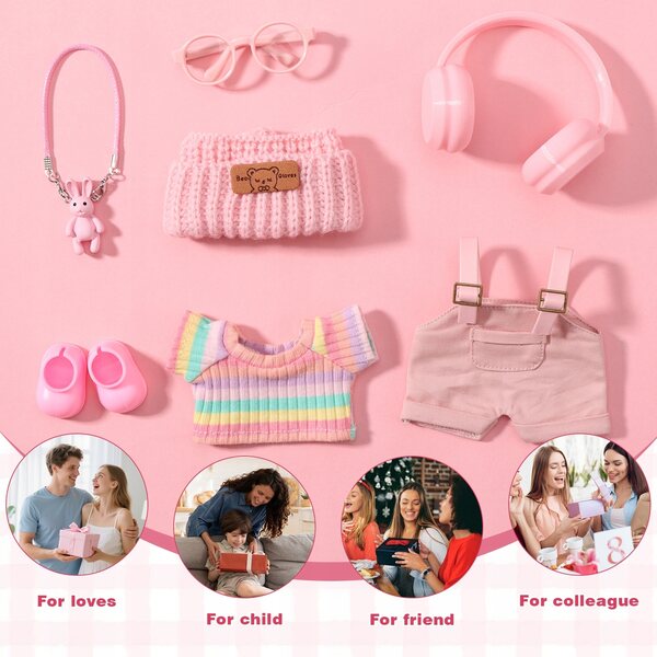 Costume per Bambole Labubu 1-3 Gen per Bambole da 17cm, Abbigliamento Premium
