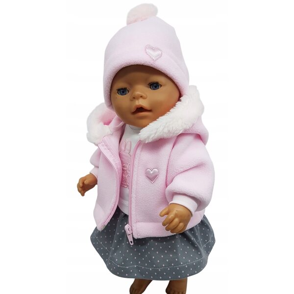 Completo giacca rosa per bambola Baby Born 42-45 cm, abbigliamento di qualità