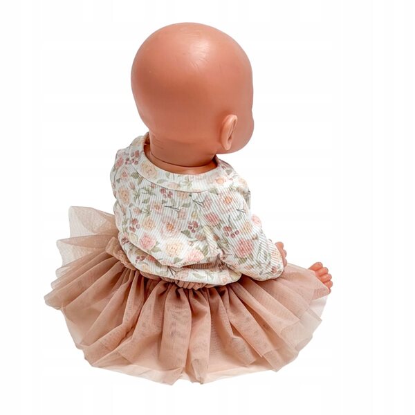 Bekleidungsset für Baby Born-Puppen, 42–43 cm, nackter Rock und orangefarbenes Sweatshirt