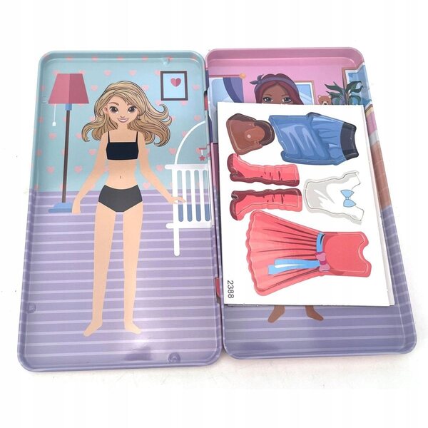 Gioco magnetico di abbigliamento per bambole in scatola per bambini da 3 anni