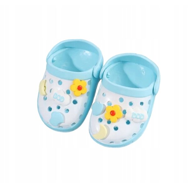 Scarpe Paola Reina 32cm per bambola da decorare bianco e blu stile Crocs