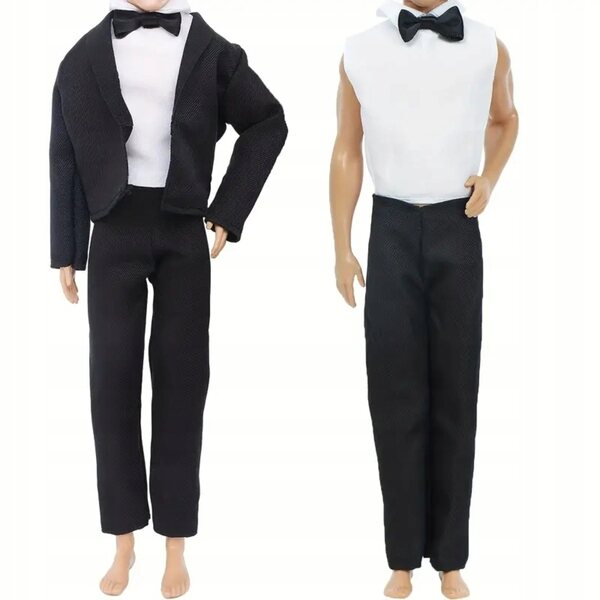 Elegantes Komplett-Outfit für die Ken-Puppe mit Hemd, Jacke und Schuhen