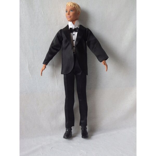 Elegantes Komplett-Outfit für die Ken-Puppe mit Hemd, Jacke und Schuhen