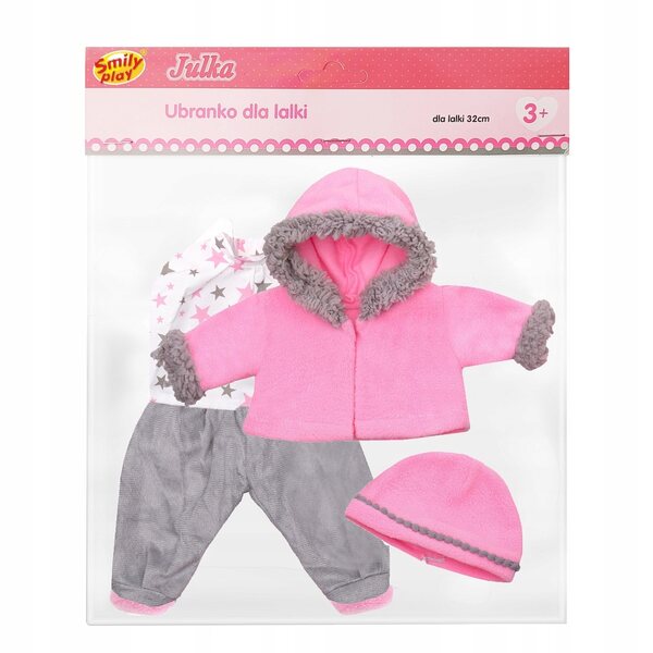 Vestiti per bambola 32 cm con cappuccio Smily Play, abbigliamento originale