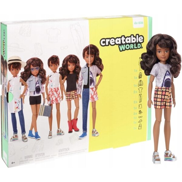Mattel Creatable World 27 cm große Puppe mit Kleidung und Accessoires zum Verkleiden