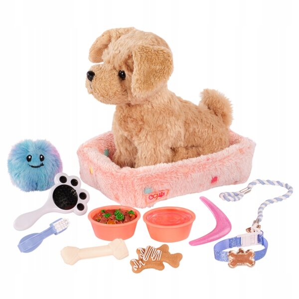 Komplettes Hundepflegeset mit Hundehütte, Halsband, Leine und Zubehör von Our Generation