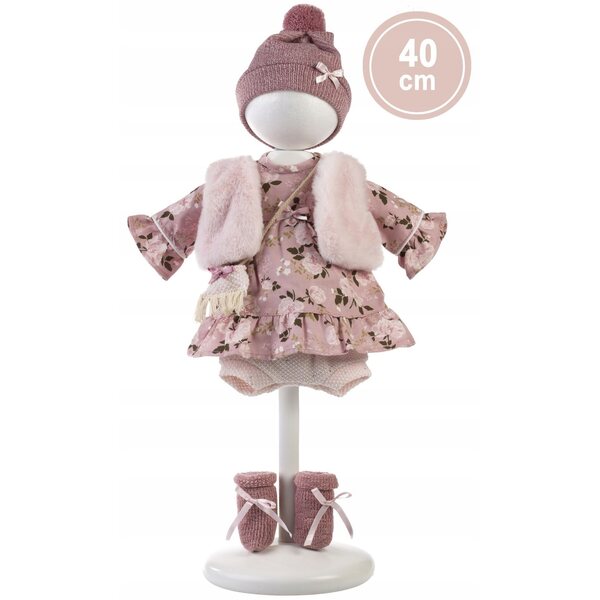 Garnitur Llorens P540-42 für 40 cm Puppe, rosa, handgefertigtes 5-teiliges Set