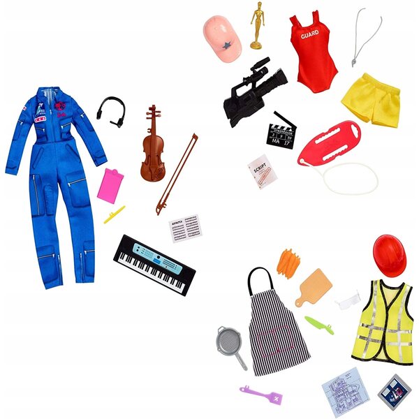 Mattel Barbie Set Abbigliamento Carriera GLH57 - 8 esclusive tenute e accessori