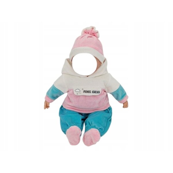 Kleidungsset für 40-cm-Puppe mit PVC-Tasche und Hundemuster