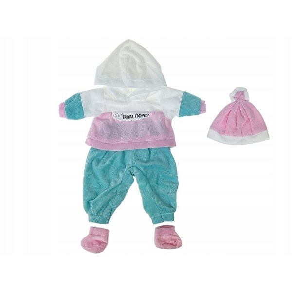 Kleidungsset für 40-cm-Puppe mit PVC-Tasche und Hundemuster