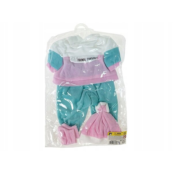 Kleidungsset für 40-cm-Puppe mit PVC-Tasche und Hundemuster