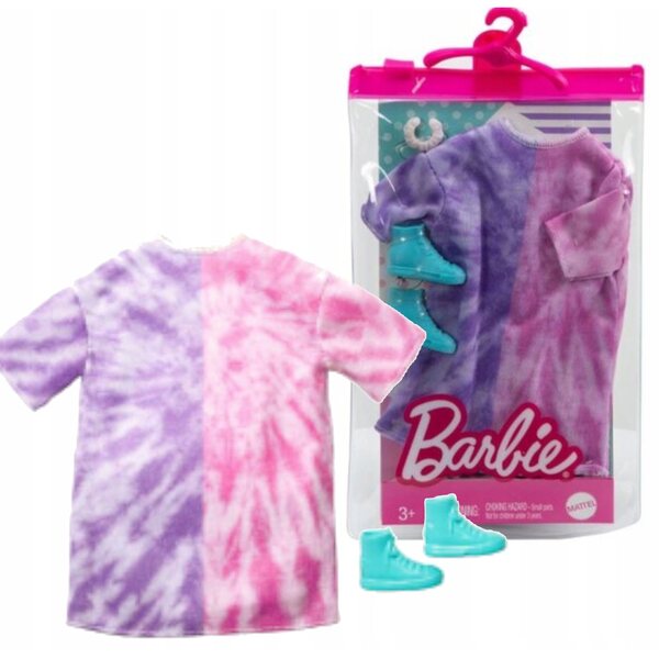 Barbie-Puppenkleidung, stilvolles Set mit Zubehör und Kosmetiktasche HBV31