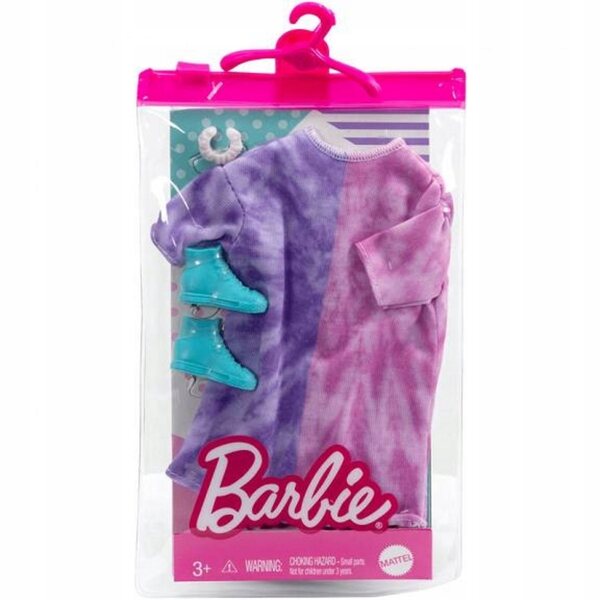 Barbie-Puppenkleidung, stilvolles Set mit Zubehör und Kosmetiktasche HBV31