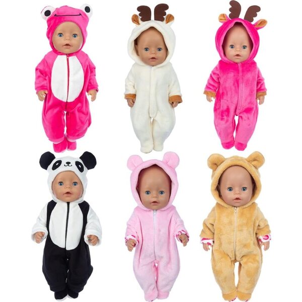 18-Zoll-Puppenkleidung Plüsch-Winteroutfit mit Socken odulu