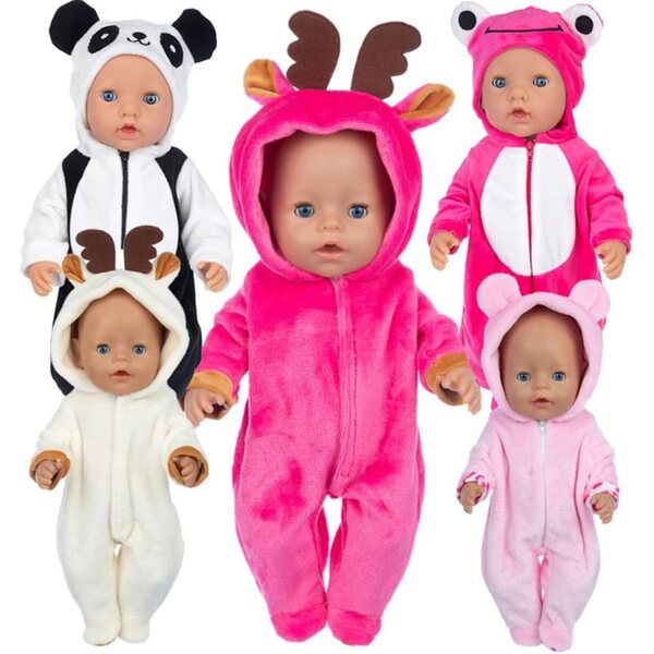18-Zoll-Puppenkleidung Plüsch-Winteroutfit mit Socken odulu
