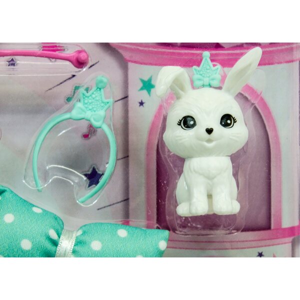 Barbie Prinzessin Abenteuer mit Hase – Set aus Kleidung und Accessoires für Kinder ab 3 Jahren