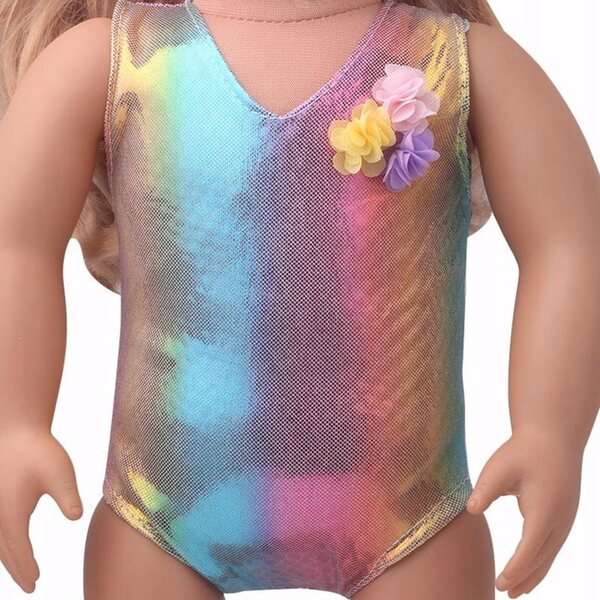 Badebekleidungsset für 18-Zoll-Puppen – hochwertige, farbenfrohe Sommerbikinis