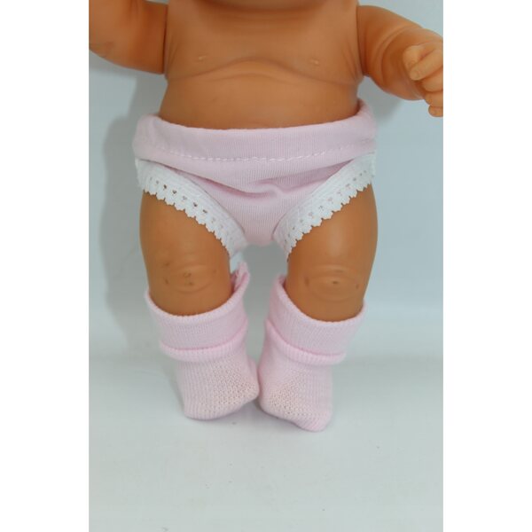 Komplettes rosa Kleidungsset für 36–38 cm große Puppen mit Höschen und Socken