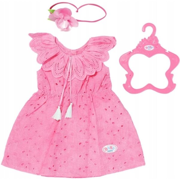 Baby Born Trendiges Blumenkleid für 43 cm große Puppen mit Haarband