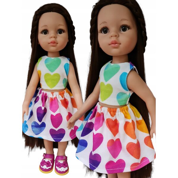 Completo abbigliamento per bambola Paola Reina 32 cm con blusa e gonna