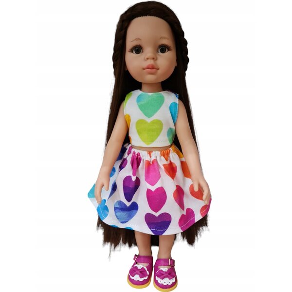Completo abbigliamento per bambola Paola Reina 32 cm con blusa e gonna