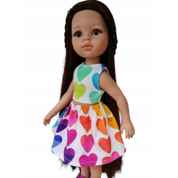 Completo abbigliamento per bambola Paola Reina 32 cm con blusa e gonna
