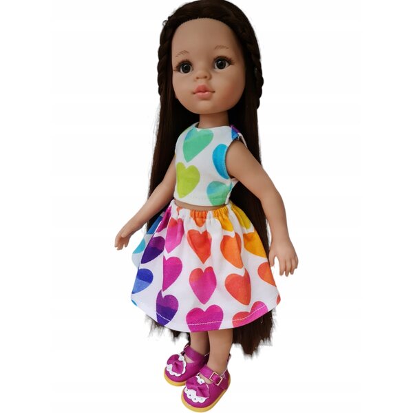 Completo abbigliamento per bambola Paola Reina 32 cm con blusa e gonna