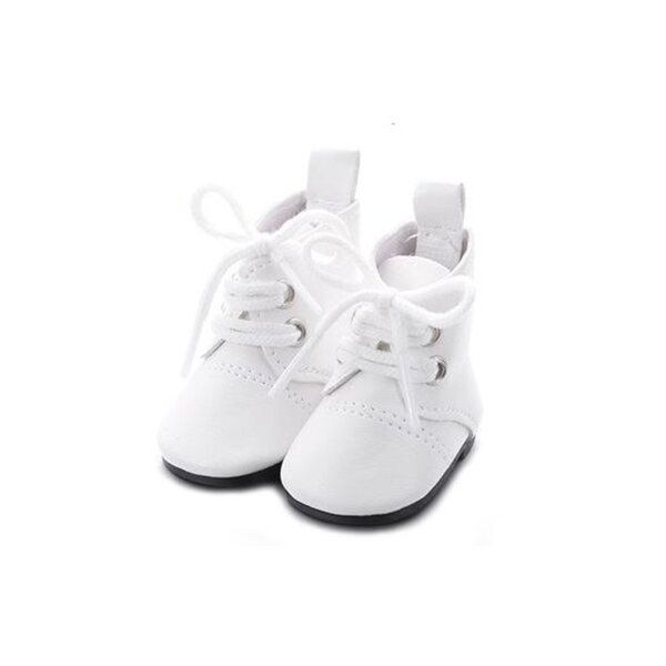 Buciki bianchi per bambola Paola Reina 32 cm con lacci - botki eleganti