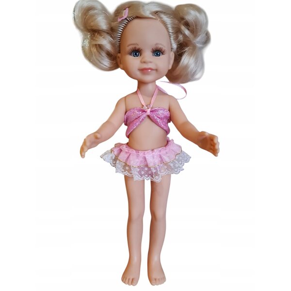Costume da bagno rosa per bambola Paola Reina 32 cm completo top e slip