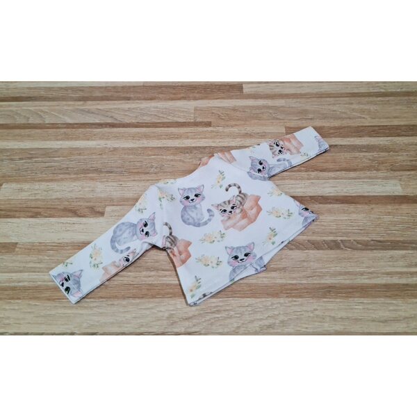 Bluzza Langarm mit Katzenprint für Paola Reina 32 cm Puppe