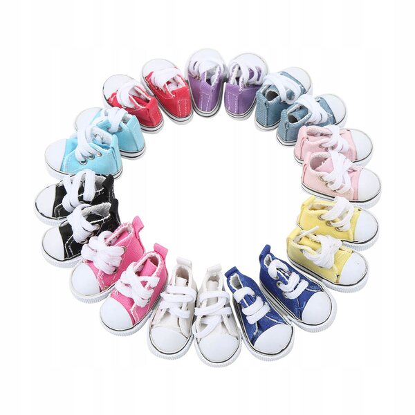 10 Paar Leinenschuhe für 1/6-Puppen mit mehrfarbiger rutschfester Sohle